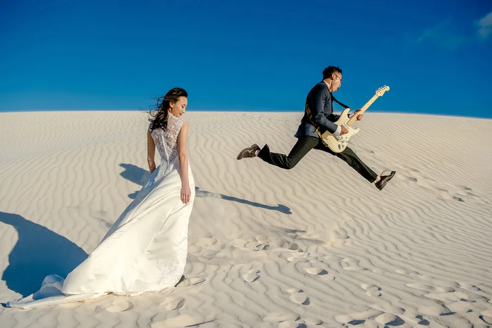 Sidlefaye Photography. Lancelin Desert Perth pre-wedding photos. theweddingnotebook.com