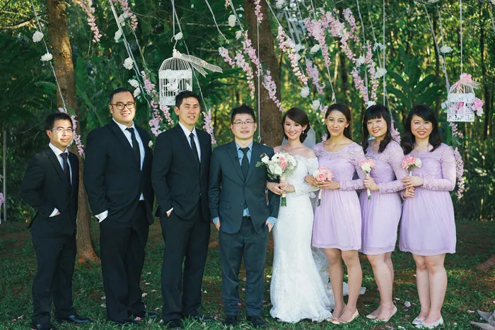 Purple bridesmaids. Photo by Fabulous Moments. theweddingnotebook.com