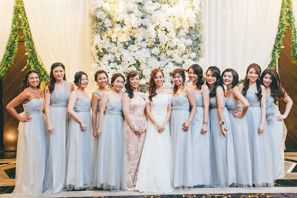 Bridesmaids in pastel colour. Photo by Adam Ong Photography. theweddingnotebook.com