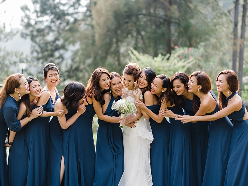 A Glamorous Navy Blue Outdoor Wedding Lunch at Puncak Dani, Genting