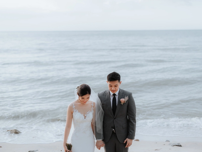 A Joyful Dusty Pink Beach Wedding At Shangri-La’s Rasa Sayang Resort & Spa, Penang