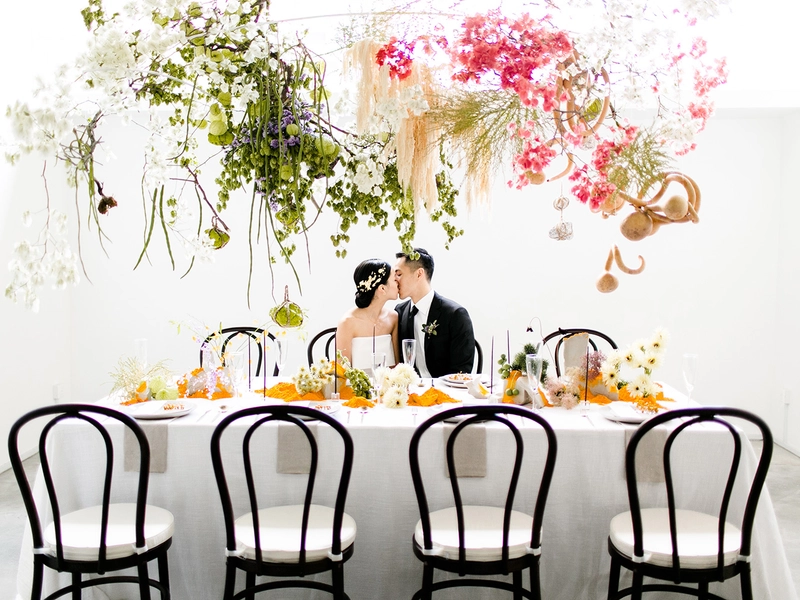 A Modern Art-inspired Floral Wedding at an Art Gallery in Singapore