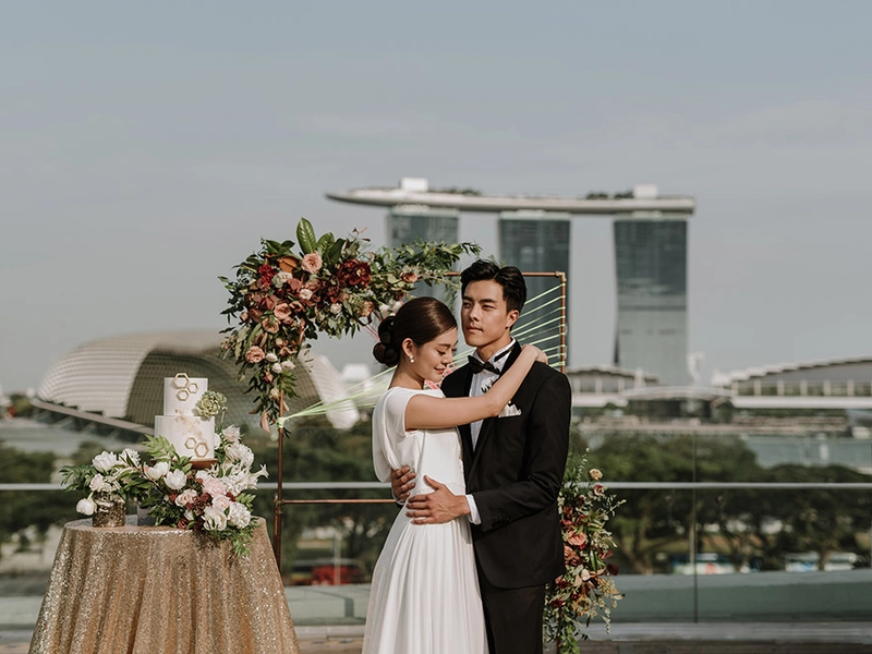 A Modern Eclectic Rooftop Wedding Styled Shoot At National Gallery Singapore