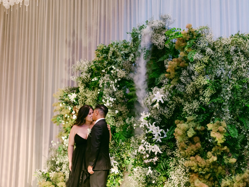 A Polished Classic Celebration with MossGreen Accents at The Raffles Hotel
