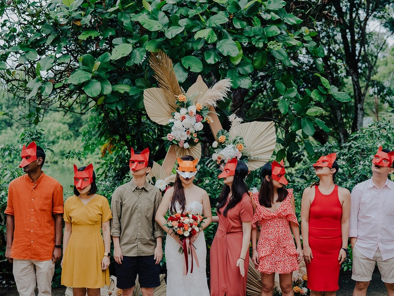 A Quirky ‘Moonrise Kingdom’-Inspired Night Safari Wedding in Singapore