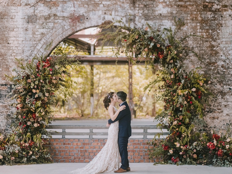 A Romantic, Moody Floral Wedding at Sentul Depot, Kuala Lumpur