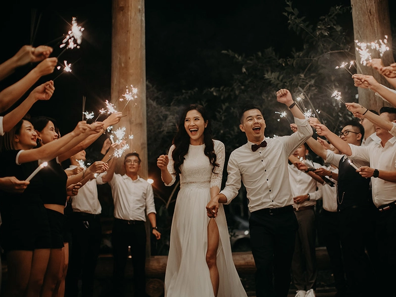 A Rustic Chic Burgundy Outdoor Wedding in Janda Baik