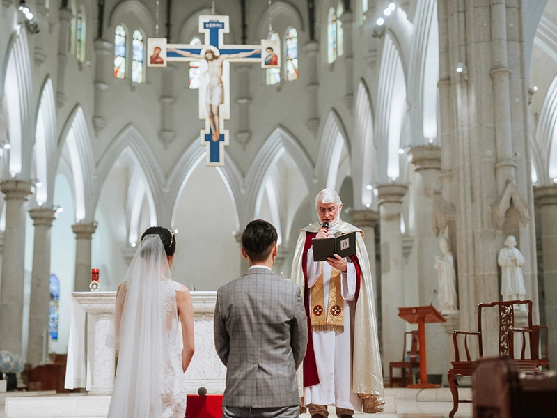 A Simple Church Ceremony in a Magnificent Cathedral in Hong Kong