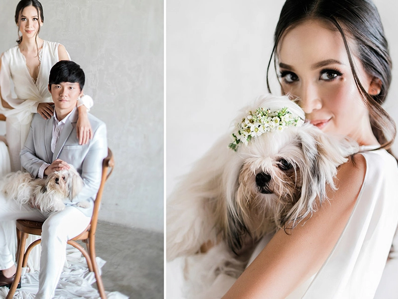 A Timeless Blush On Cream Wedding Portraits