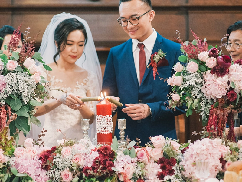 A Timeless Burgundy Wedding At St Andrew’s Church, KL