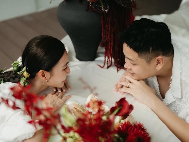 A Trendy Intimate Home Wedding with Folkloric Aesthetic