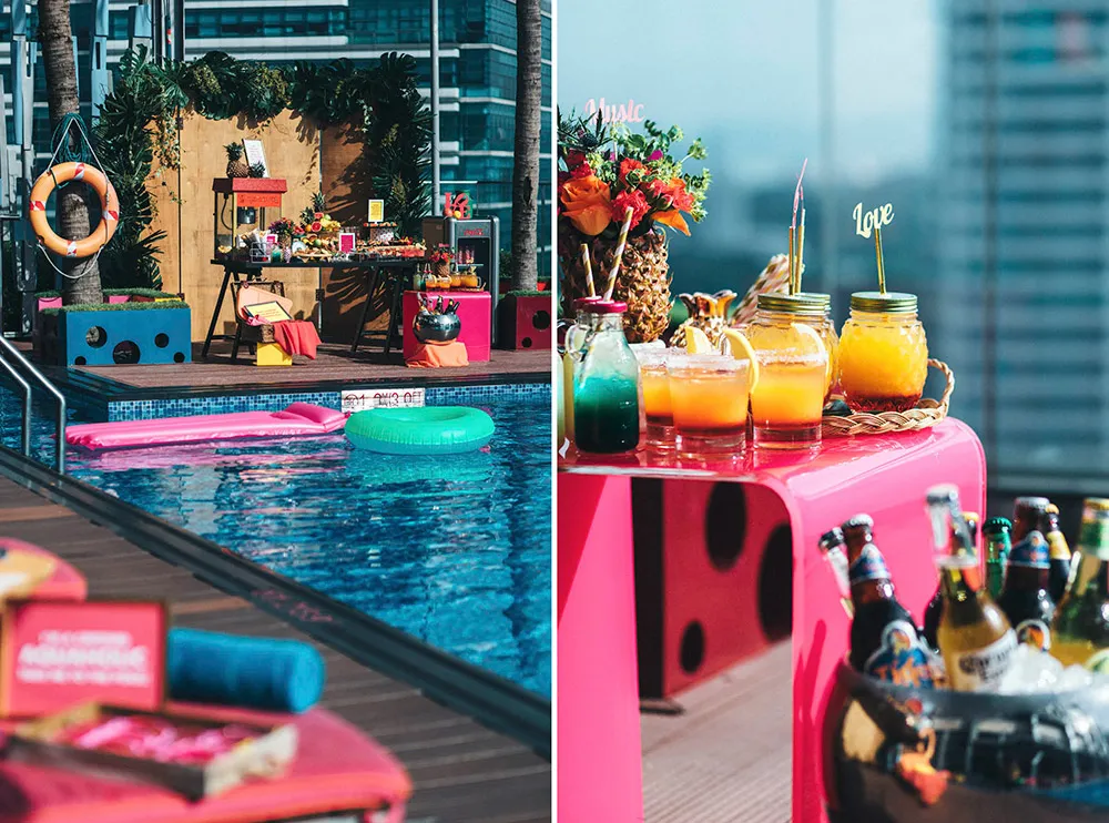 Aloft Kuala Lumpur Sentral rooftop wedding party. Photo by Funkydali. theweddingnotebook.com