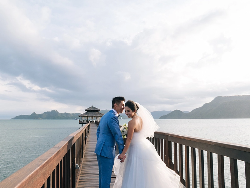 A White Outdoor Beach Wedding At The Westin Langkawi