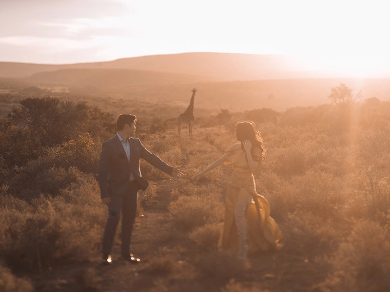 African Safari-Themed Bridal Portraits in South Africa
