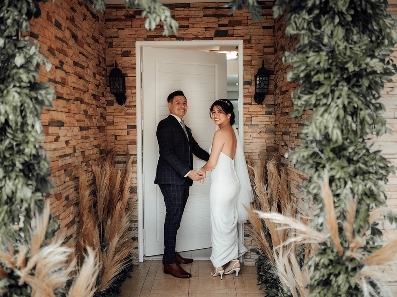 An Impromptu Silver and Blue Church Wedding