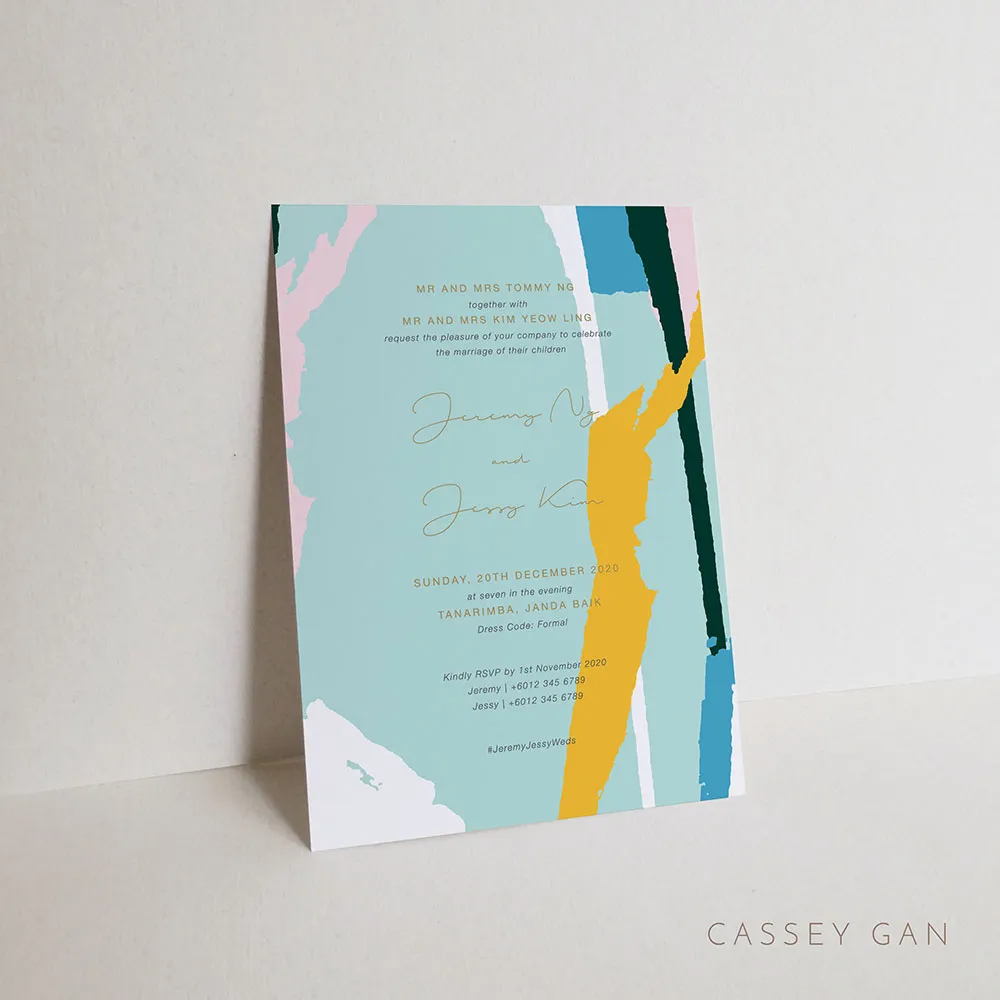 KAMI x Cassey Gan wedding invitation. theweddingnotebook.com