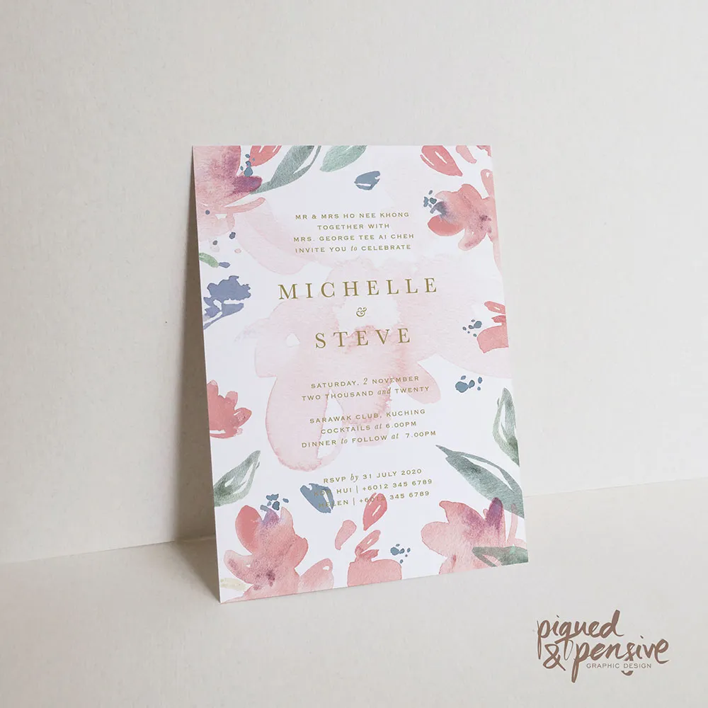 KAMI x Piqued and Pensive wedding invitation. theweddingnotebook.com