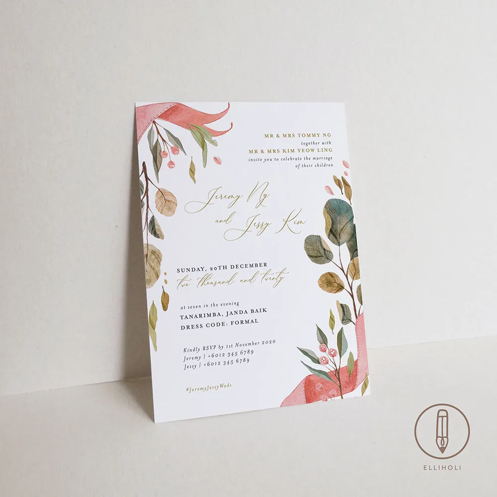 KAMI x Elliholi wedding invitation. theweddingnotebook.com