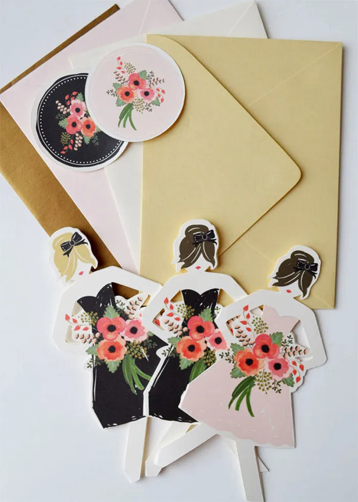 'Be my Bridesmaids' card by First Snow Fall on Etsy. theweddingnotebook.com