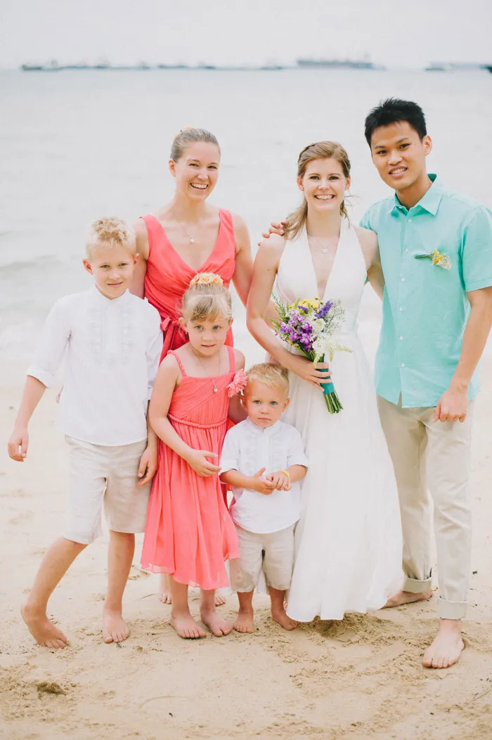Coral bridal party. Photo by Andri Tei Photography. theweddingnotebook.com