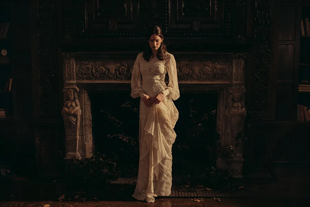 Chrysanthemum - Claire Pettibone 2017 Bridal Collection. Photo by Dan O’Day. theweddingnotebook.com