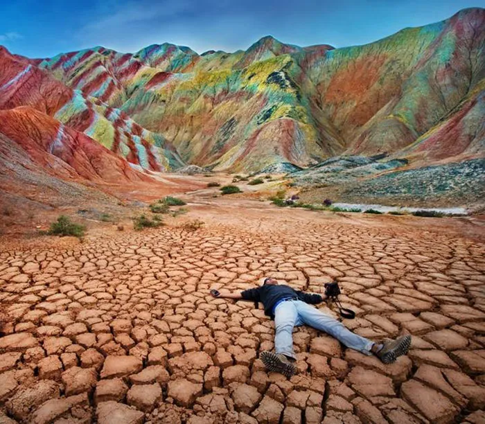 Colourful mountains, China. 16 Colourful Places In The World For Your Bridal Portraits. theweddingnotebook.com
