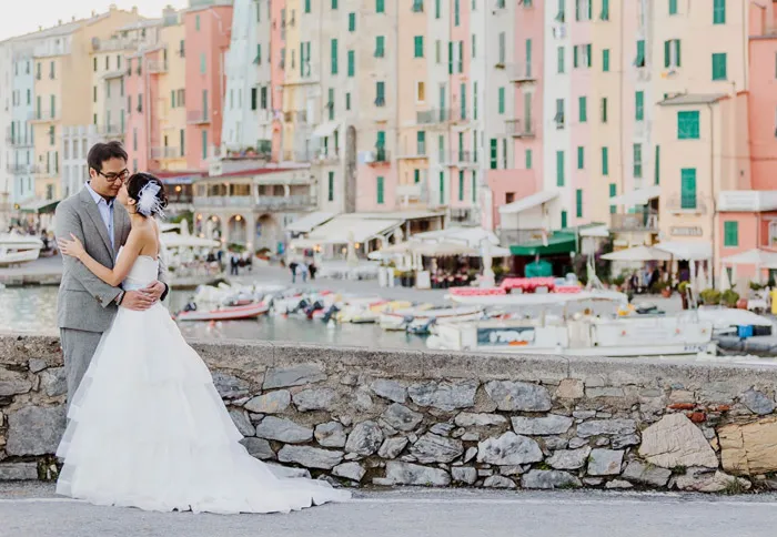 Portovenere, Italy. 16 Colourful Places In The World For Your Bridal Portraits. theweddingnotebook.com