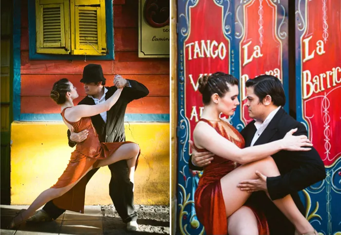 La Boca, Buenos Aires. 16 Colourful Places In The World For Your Bridal Portraits. theweddingnotebook.com