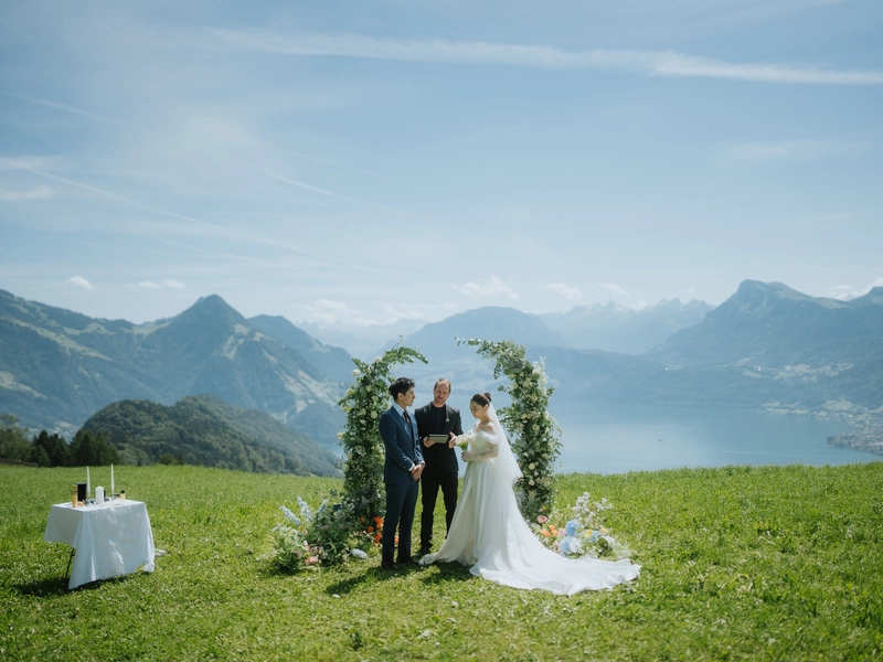 Curtis Fu and Jmie’s Dreamy Swiss Elopement Style Wedding