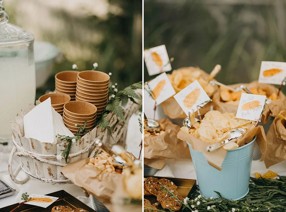 Snacks for wedding. Photo by Peter Herman Photography. theweddingnotebook.com