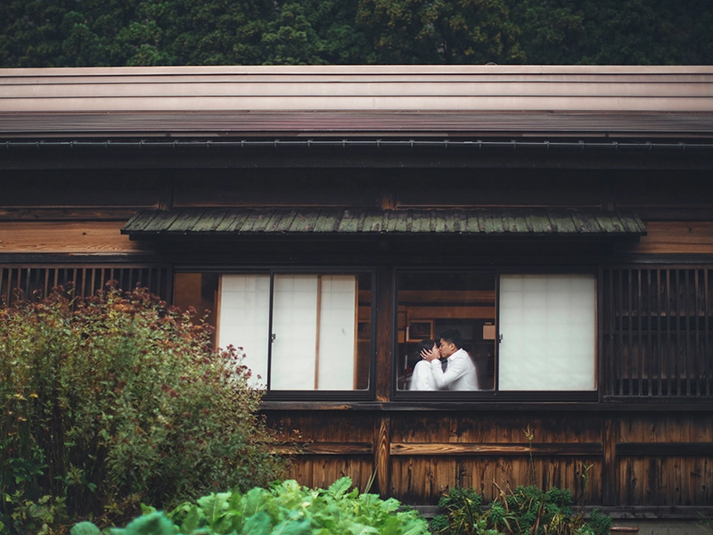 Dreamy Nature Bridal Portraits in Shirakawa, Japan