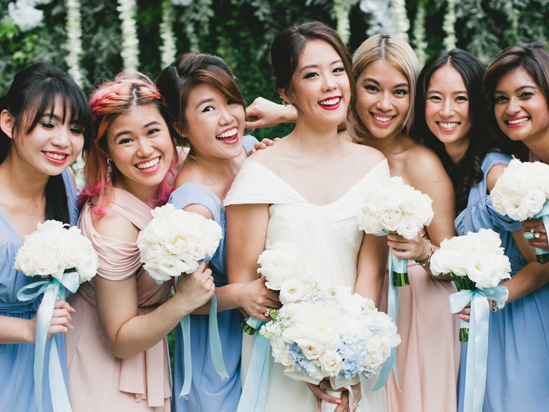 A Dusty Blue And Cream Modern Wedding At Marble 8