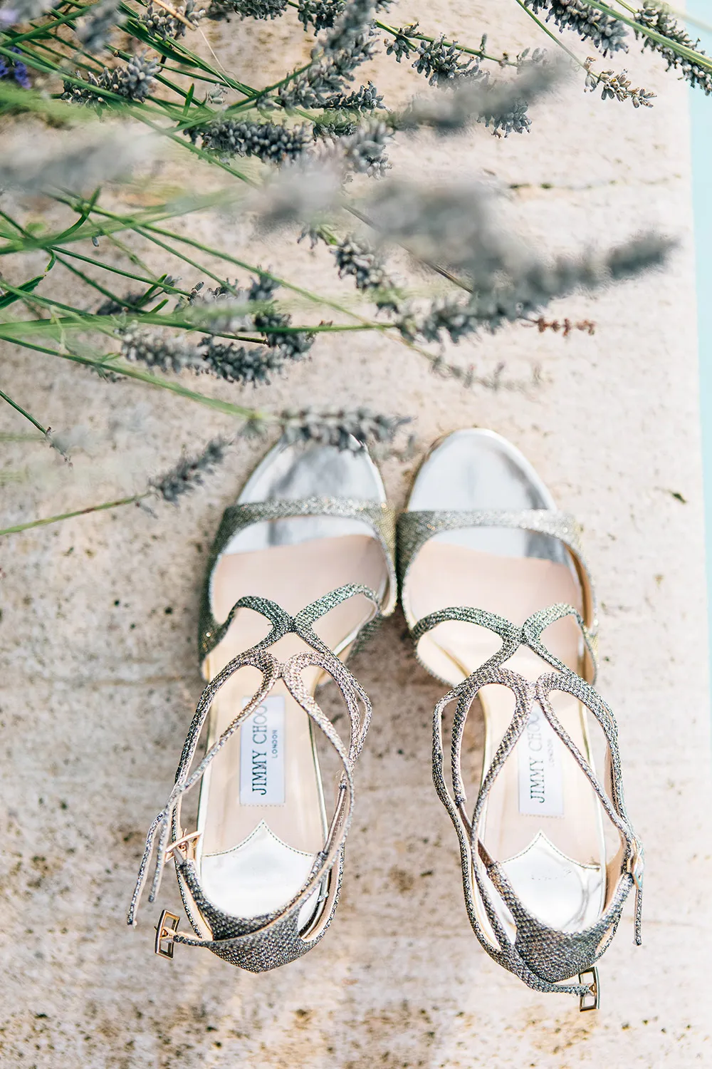 Jimmy Choo bridal shoes. Bluecicada Photography. theweddingnotebook.com