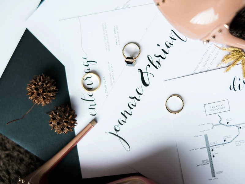 Elegant Black and White With A Hint Of Champagne