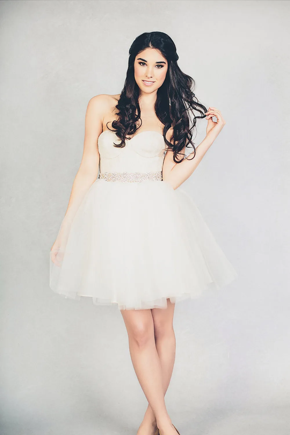 Bliss Playsuit Set With Short Tulle Skirt – Elizabeth Stuart Spring 2015 Collection. theweddingnotebook.com