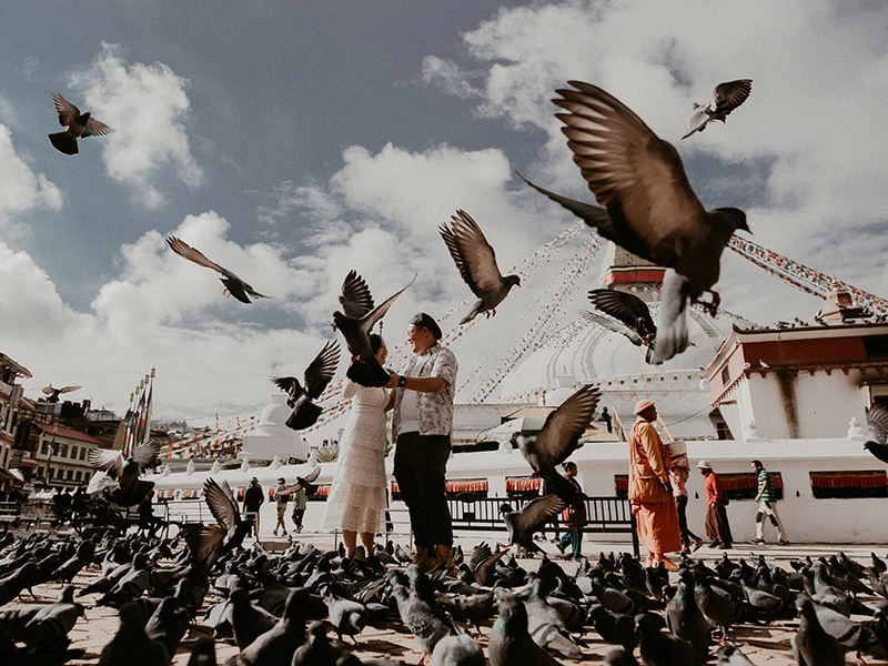 Explorative Bridal Portraits at Kathmandu and Pokhara, Nepal