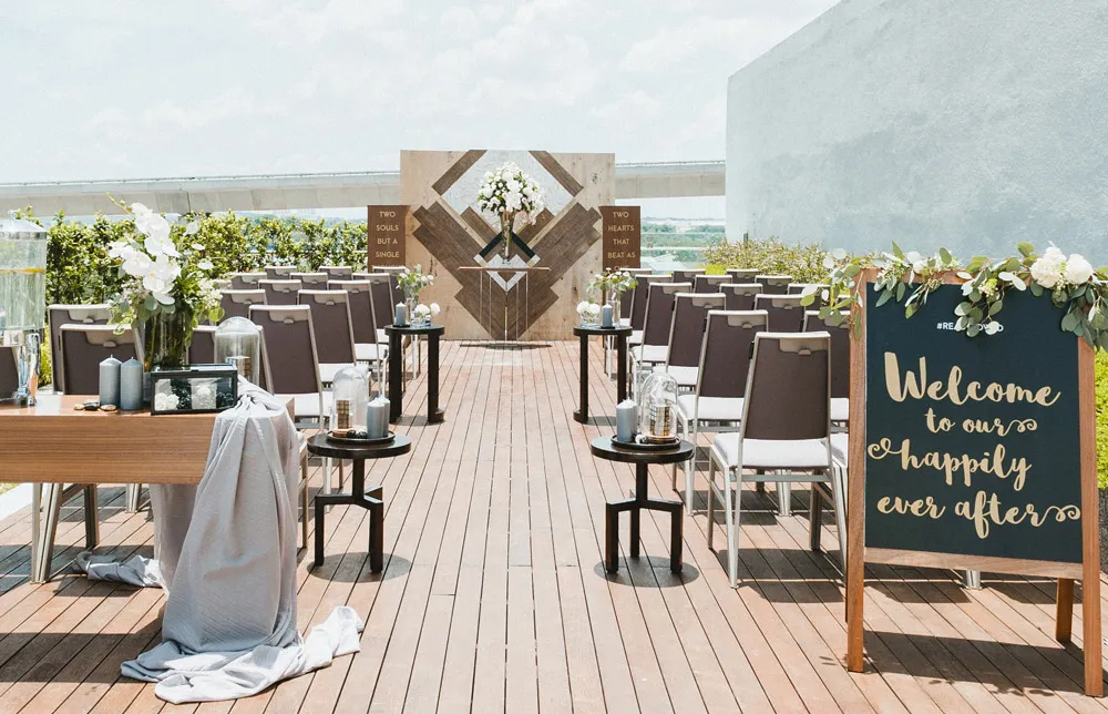 Four Points by Sheraton Puchong Pool Side Deck. Malaysia wedding ceremony venue. 