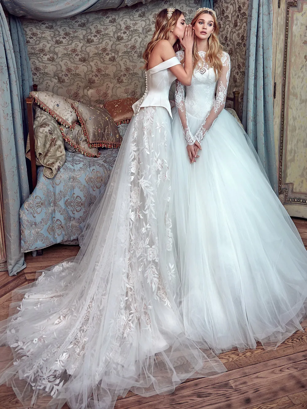 Alexandra and Corina – Galia Lahav Spring 2017 Bridal Collection. theweddingnotebook.com