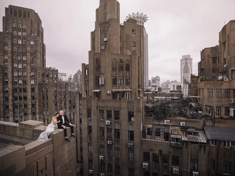 Glamorous High Fashion Bridal Portraits in Shanghai