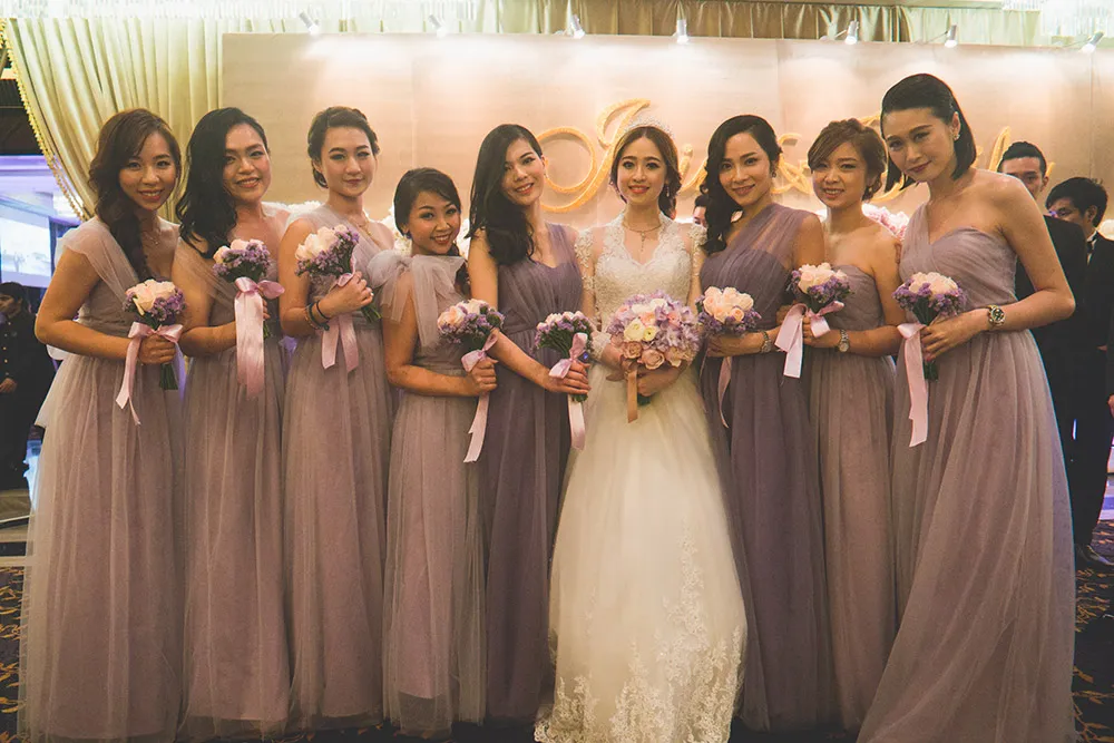 Bridesmaids in purple. Jon Low Photography. theweddingnotebook.com