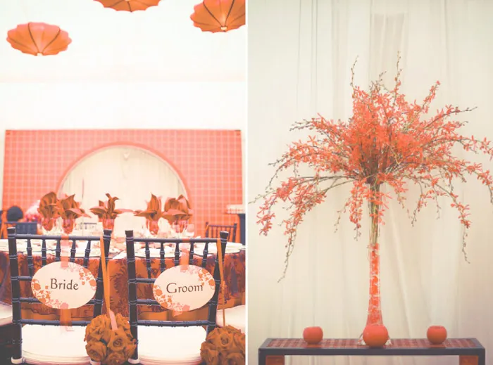 Oriental wedding décor. Photography by One Eye Click. theweddingnotebook.com