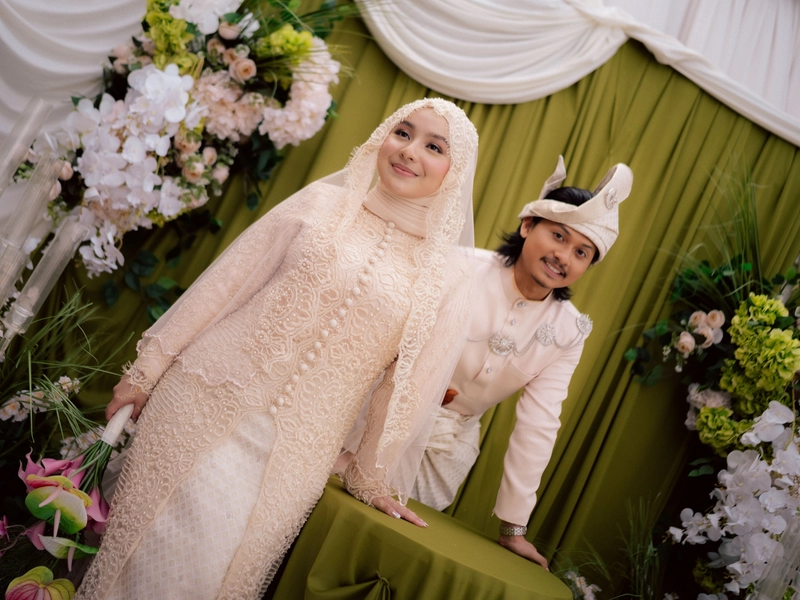 Hawa & Danial’s Olive Green Garden Inspired Home Nikah in Kelantan