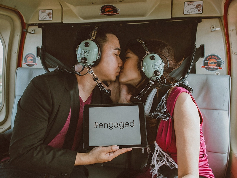 Helicopter Marriage Proposal In Bali