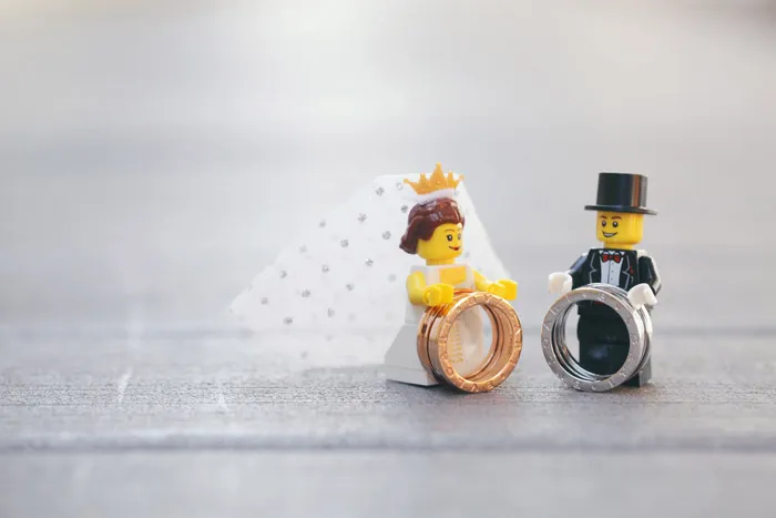 Photo by Ian Photography. LEGO themed inspired wedding. theweddingnotebook.com