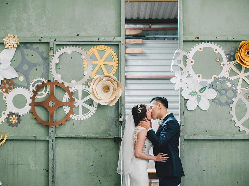 Industrial Aviation-themed Wedding at Whup Whup