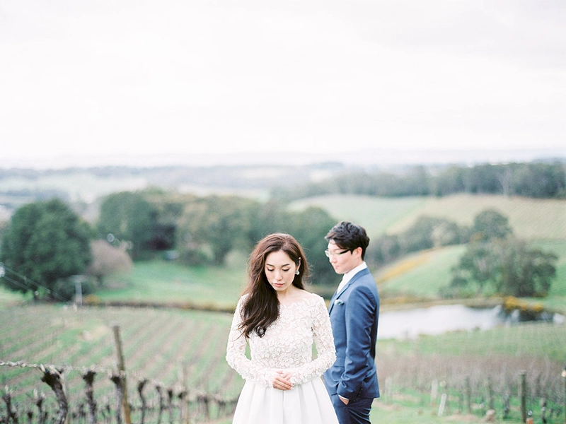 Intimate Bridal Portraits on Film Photography Amid Lush Greenery in Adelaide