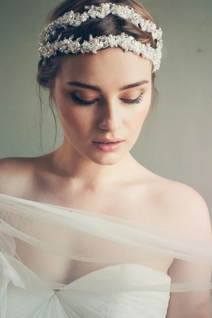 Maggie – Jannie Baltzer Couture Headpieces 2015 Collection. theweddingnotebook.com