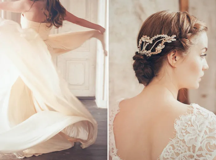 Milena – Jannie Baltzer Couture Headpieces 2015 Collection. theweddingnotebook.com