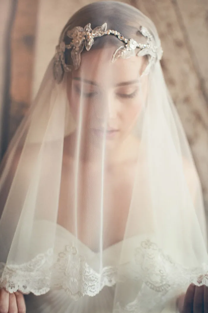 Agnes Veil – Jannie Baltzer Couture Headpieces 2015 Collection. theweddingnotebook.com
