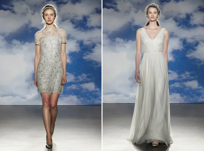 Left: Merle; Right: Lavinia – Jenny Packham Spring 2015 Bridal Collection. theweddingnotebook.com